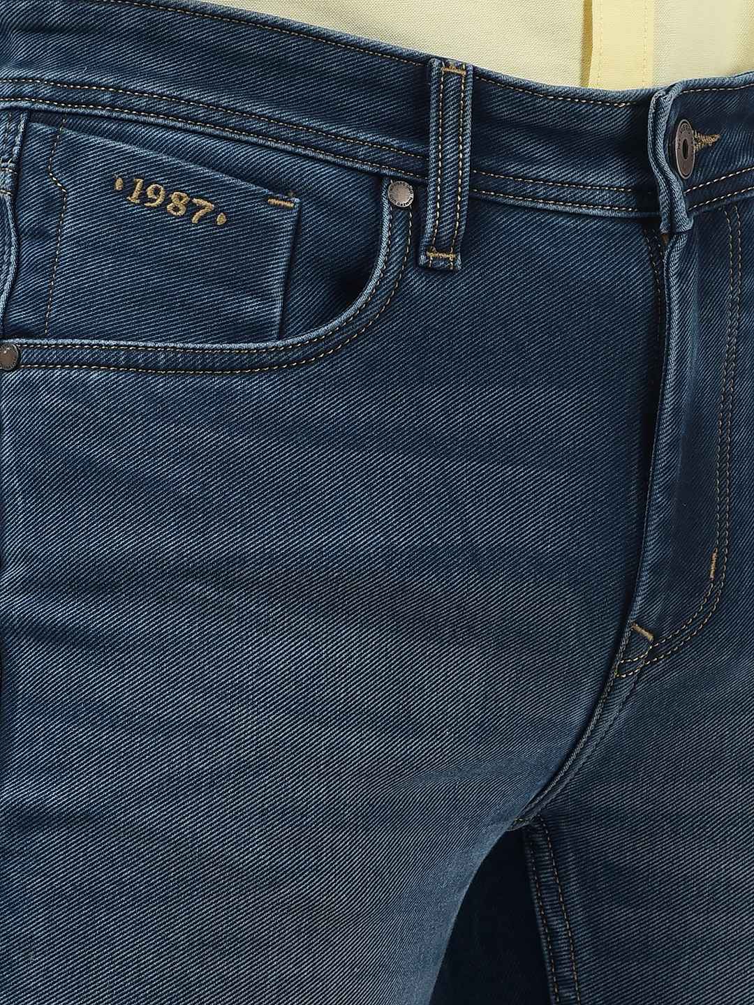 Numero Uno Men Solid Dark Blue Jeans